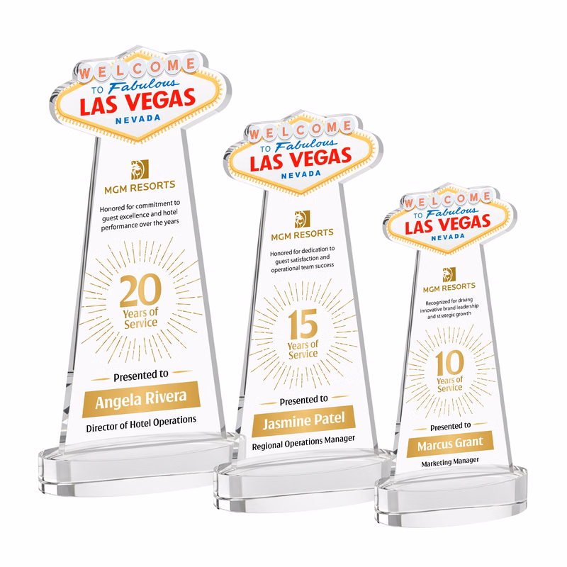 Las Vegas VividPrint™ Award on Alberton Base - Clear