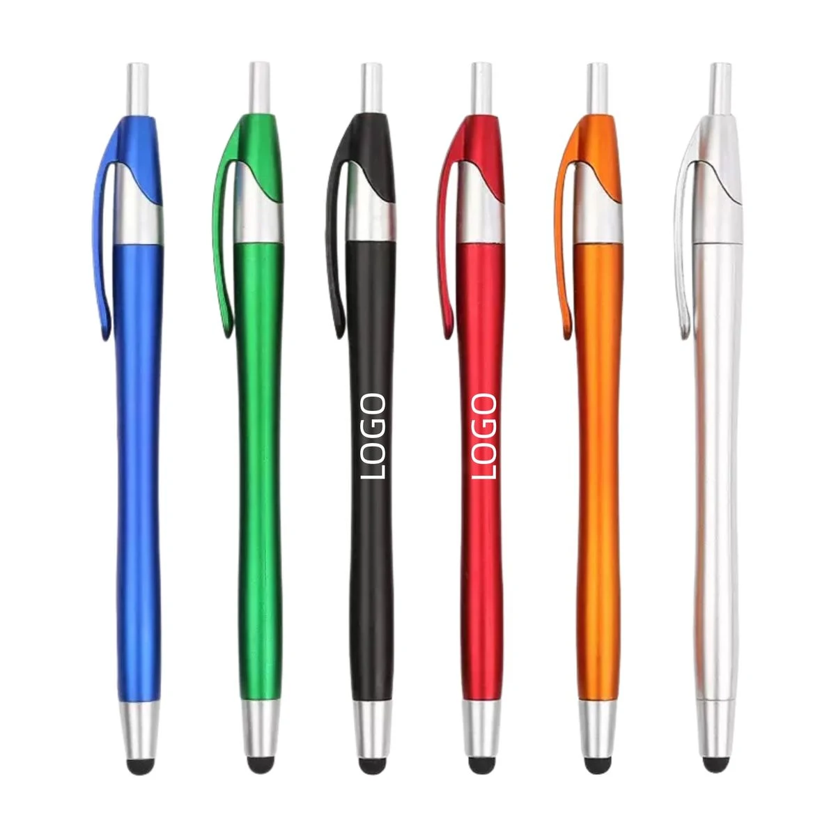 Click Action Capacitive Stylus Ballpoint Pen, custom pen with logo imprint 1