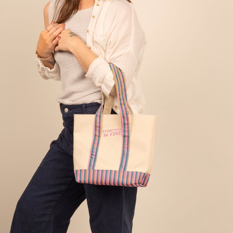 4CP TRIM MORRIS TOTE - SMALL ZIPPERED