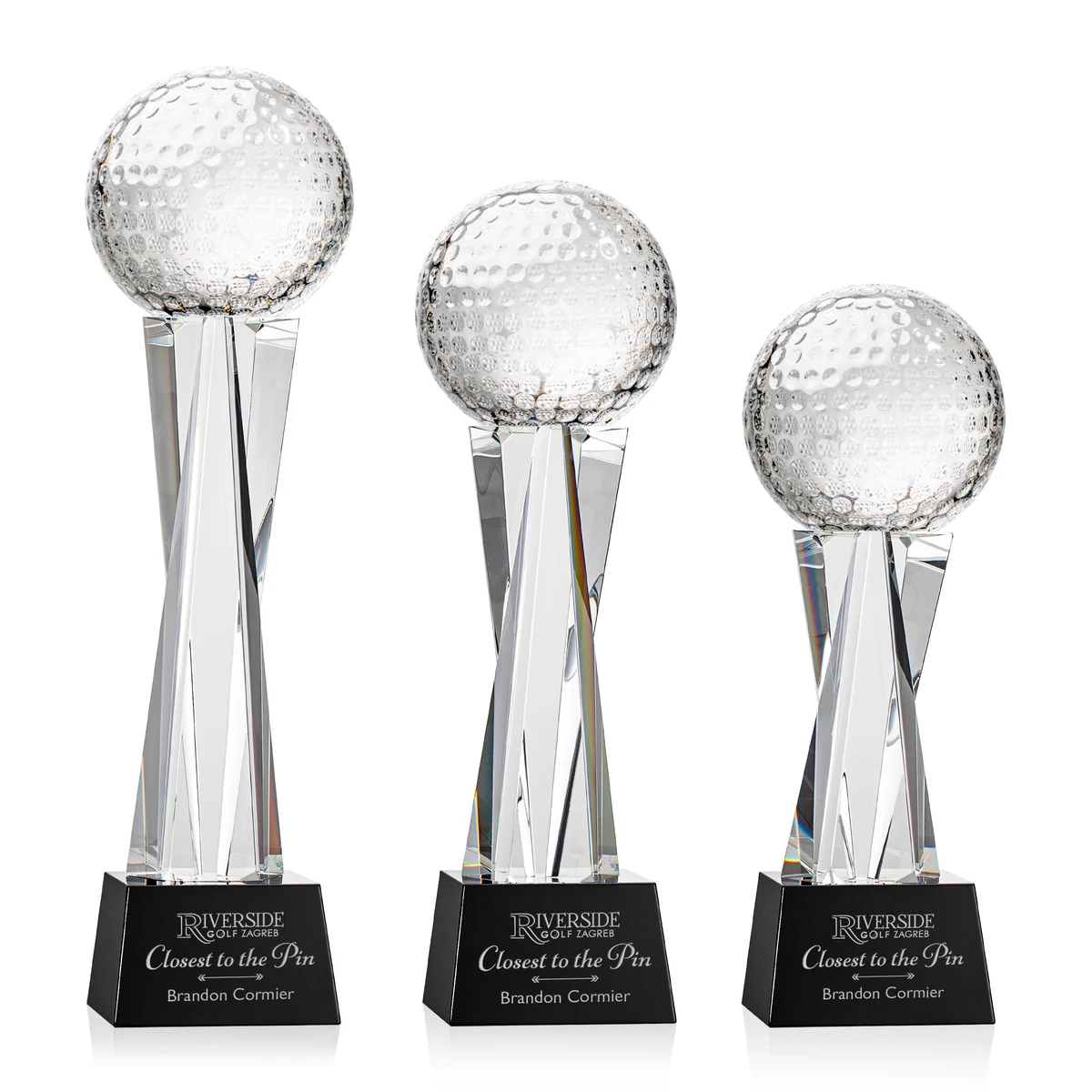 Golf Ball Award on Grafton Base - Black 1