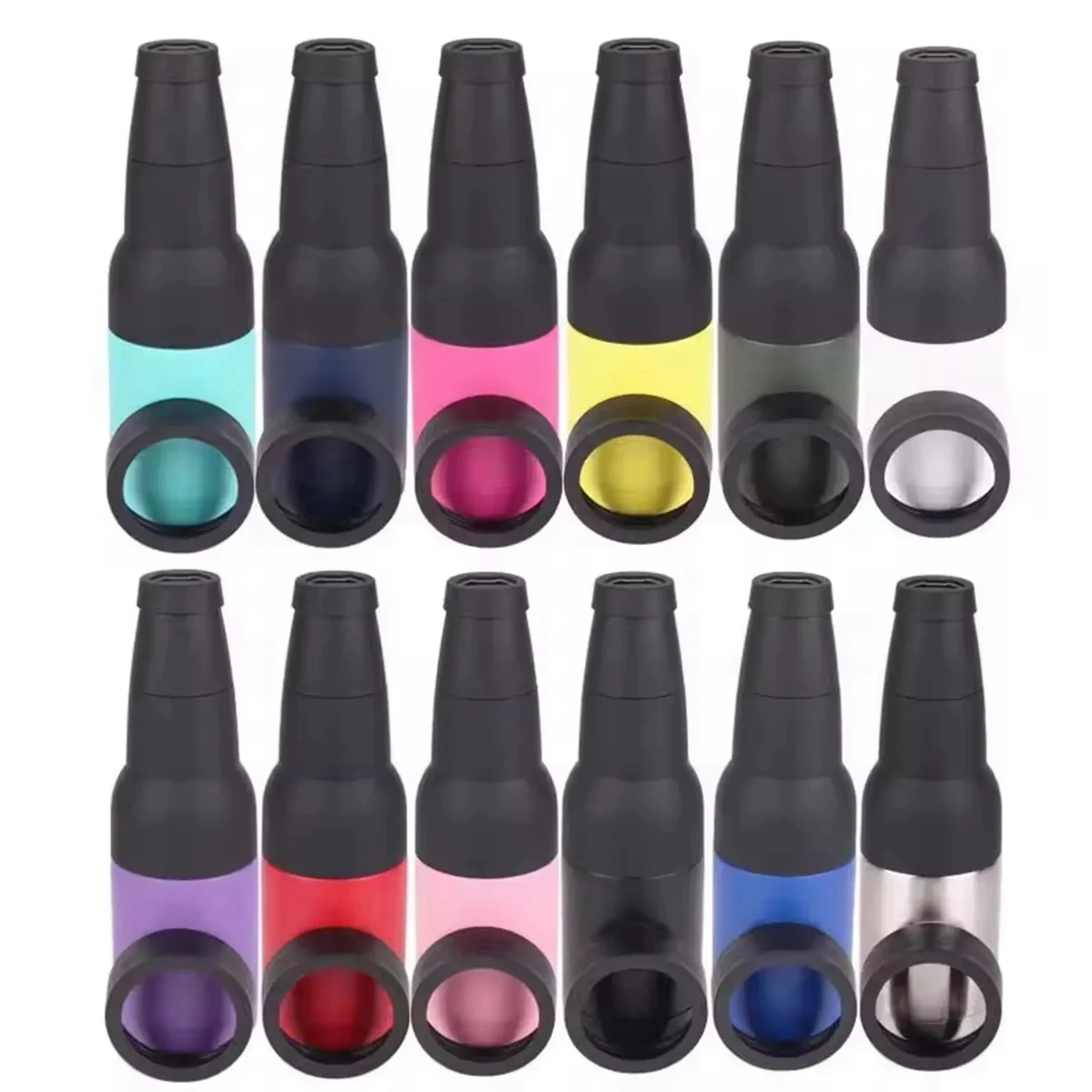 12oz Bottle Shaped Double-Insulated Beer Cooler with Opener 1