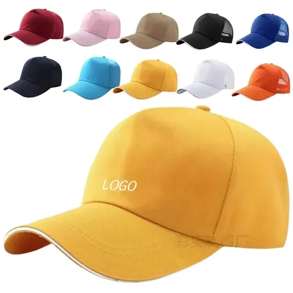 Adjustable Solid-Color Cotton Baseball Cap 1