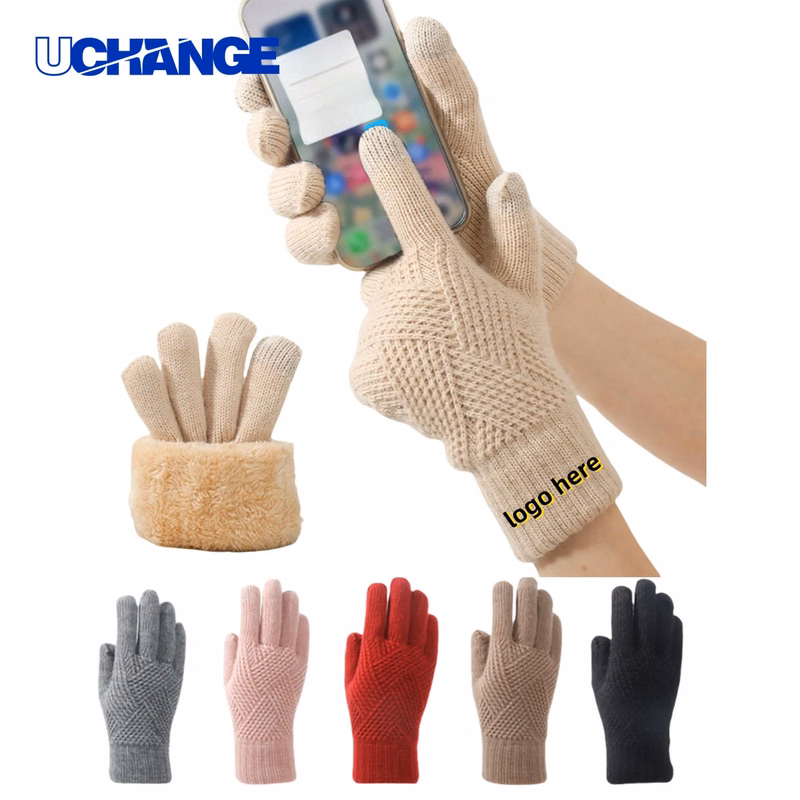 Plush Knitted Gloves