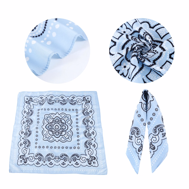 Square Silk Scarf for the Neck