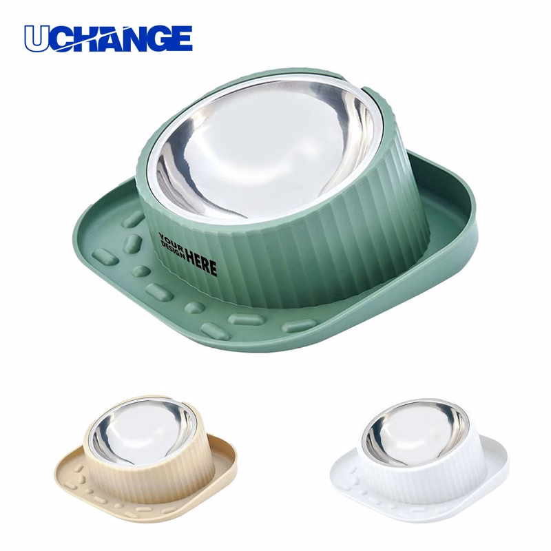 Anti Slip Tilted Pet Feeding Bowl Dish