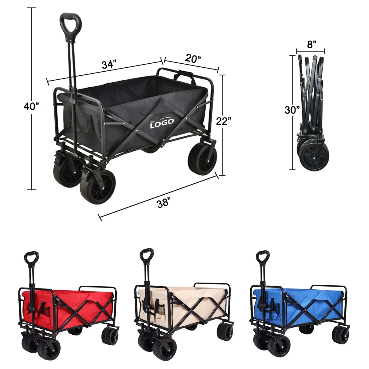 MOQ 25PCS Outdoor Folding Camping Trolley 1
