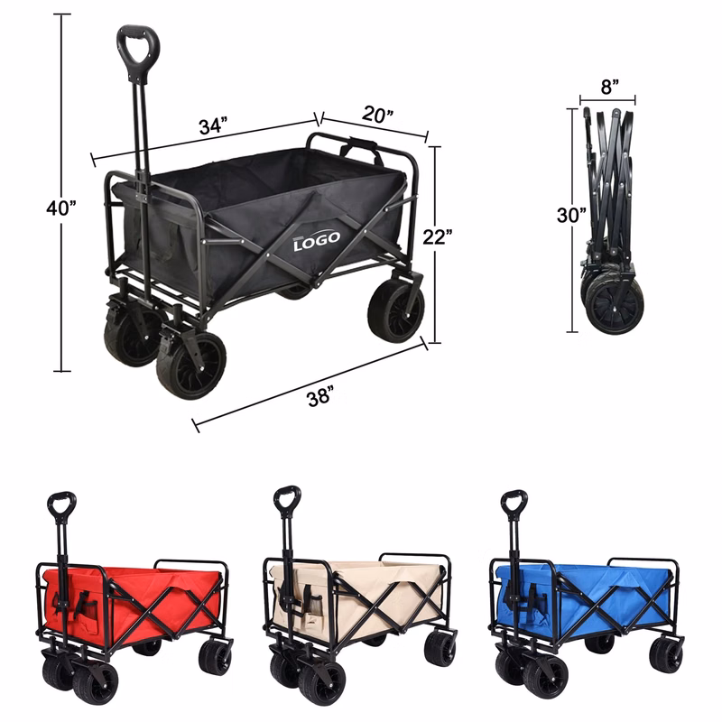 MOQ 25PCS Outdoor Folding Camping Trolley