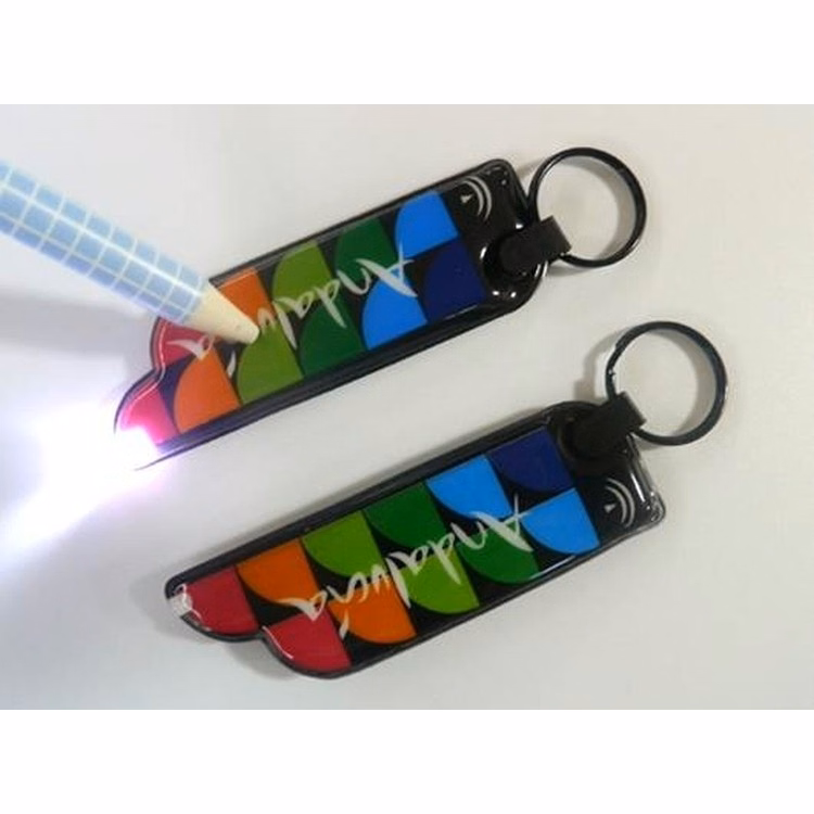30S PVC LED Flashlight Key Chain Key Rings