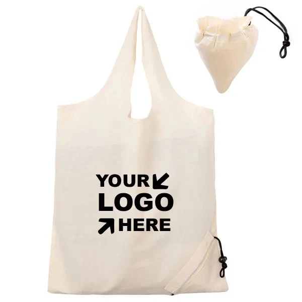 Foldable Cotton Tote Bags, custom tote bag with logo imprint 1
