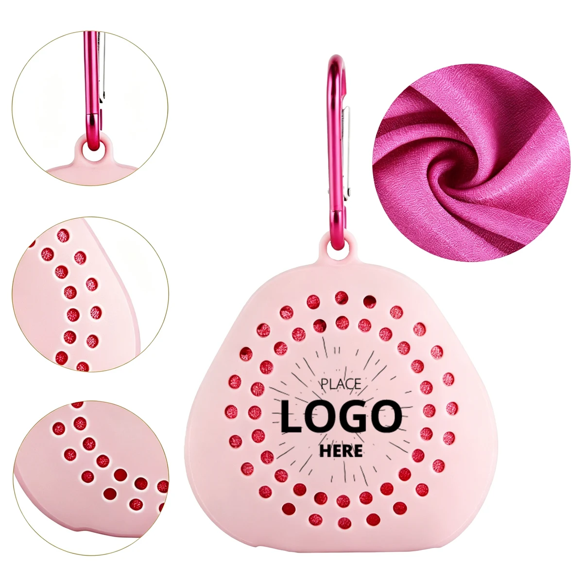Super Absorbent Portable Mini Microfiber Cooling Sports Gym Silicone Case Sport Cool Down Towel 1