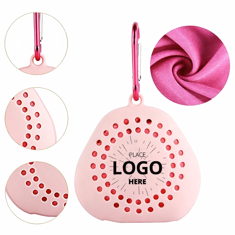 Super Absorbent Portable Mini Microfiber Cooling Sports Gym Silicone Case Sport Cool Down Towel