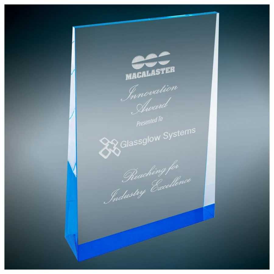 4.5" X 7" Blue Acrylic Wedge Award 1
