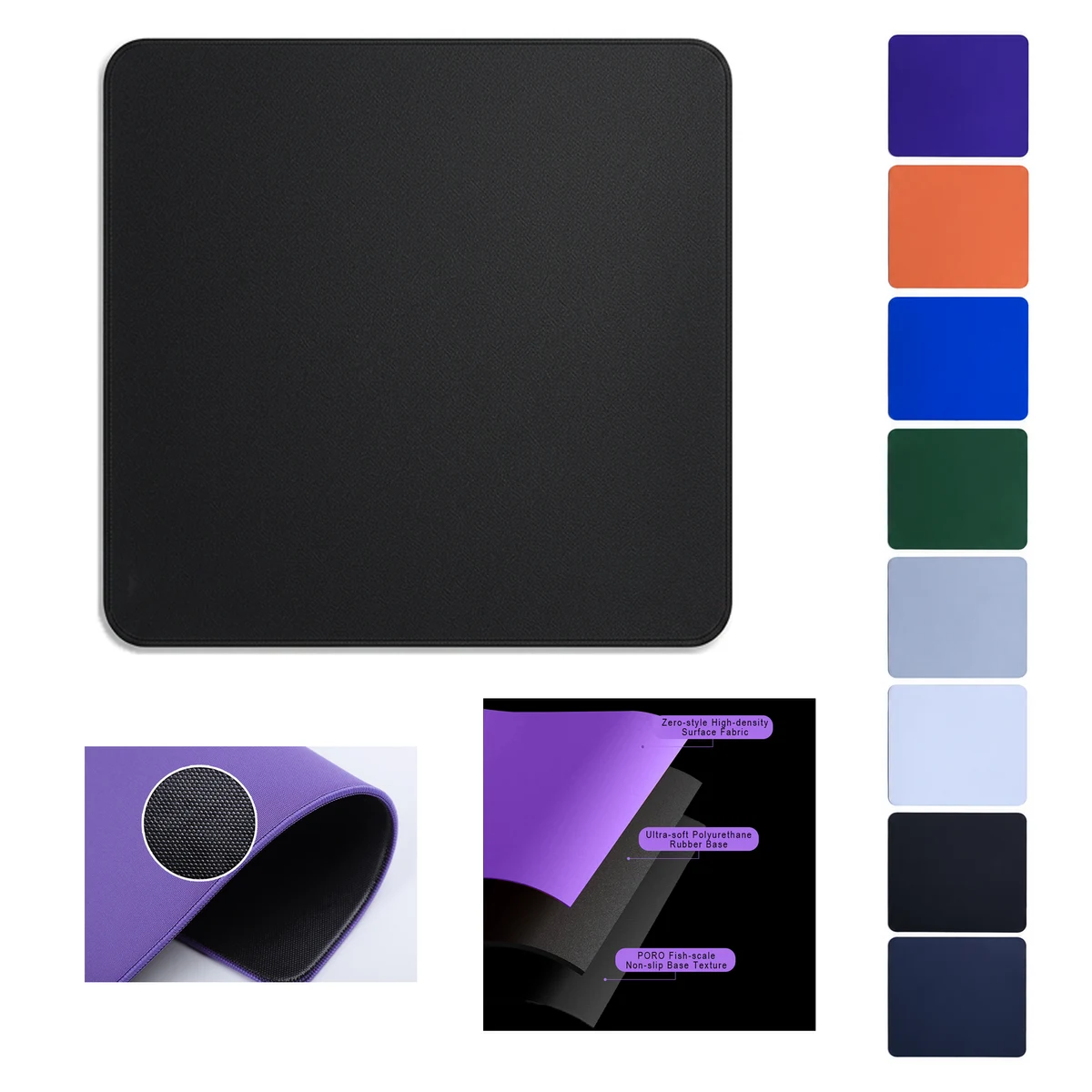 Solid Color PU Mouse Pad 1