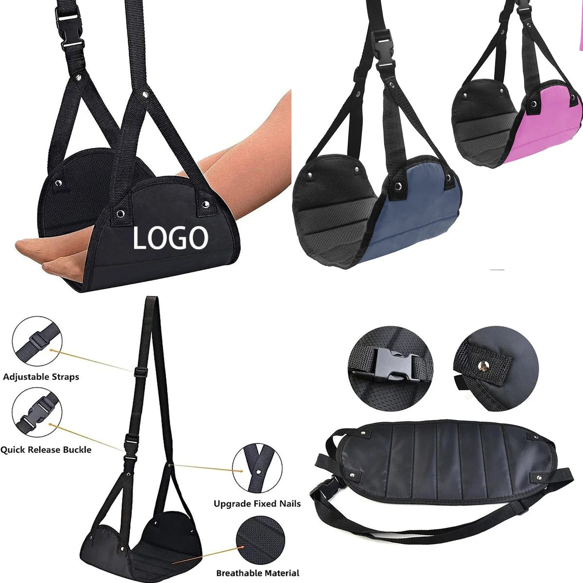 Portable Airplane Travel Foot Rest Hammock 1