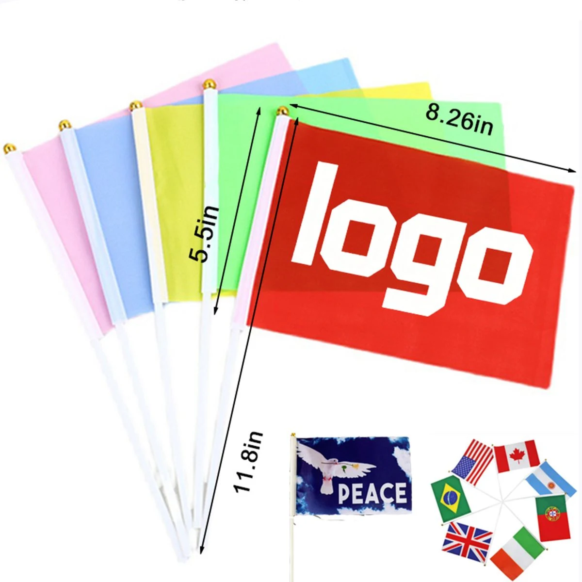 Colorful Hand Waving Flags, Mini National Flags 1