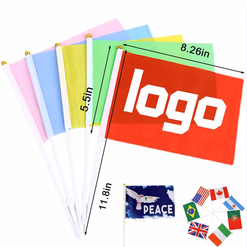 Colorful Hand Waving Flags, Mini National Flags