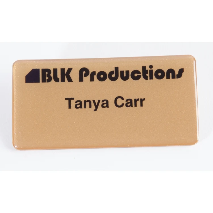 3" W x 1.5" H - PVC Name Badge 1