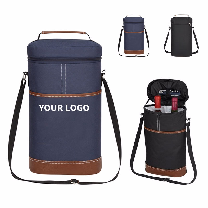 Oxford Insulated Two Bottle Carry Bag 8" Length X 4" Width X 13" Height