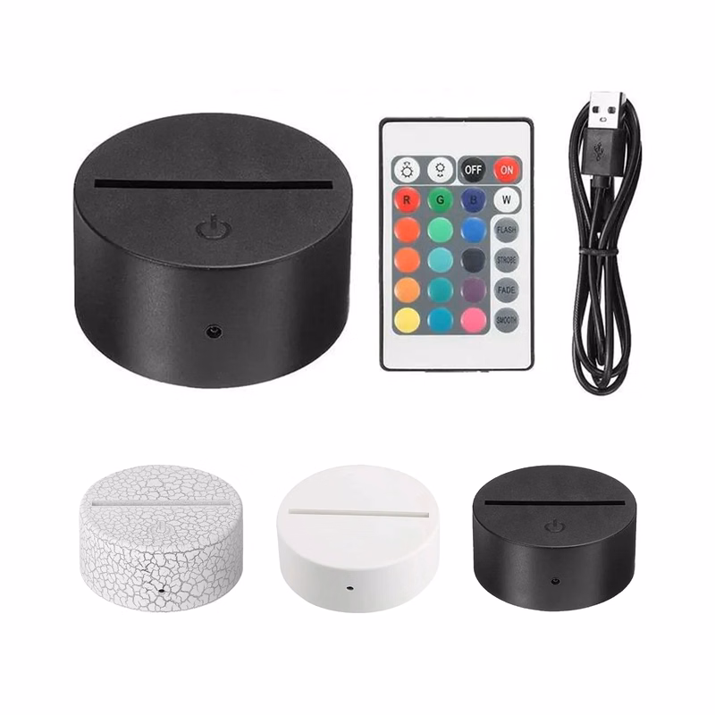3D Night LED Lamp Base 16 Color