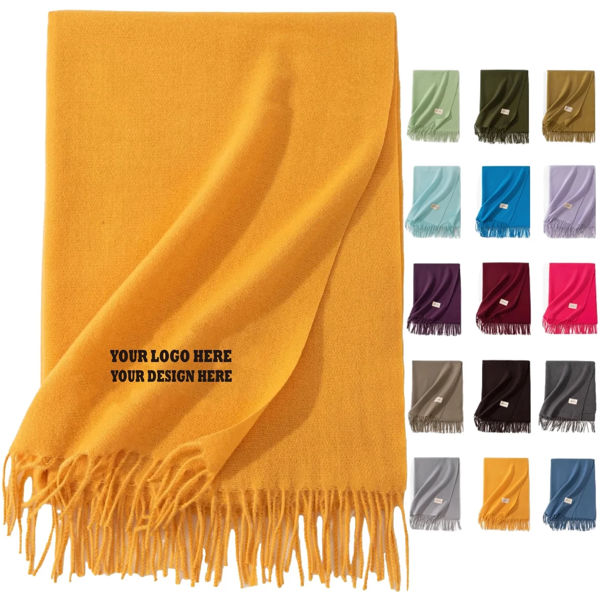Solid Winter Scarf Women Knit Autum Chunky Fall 1