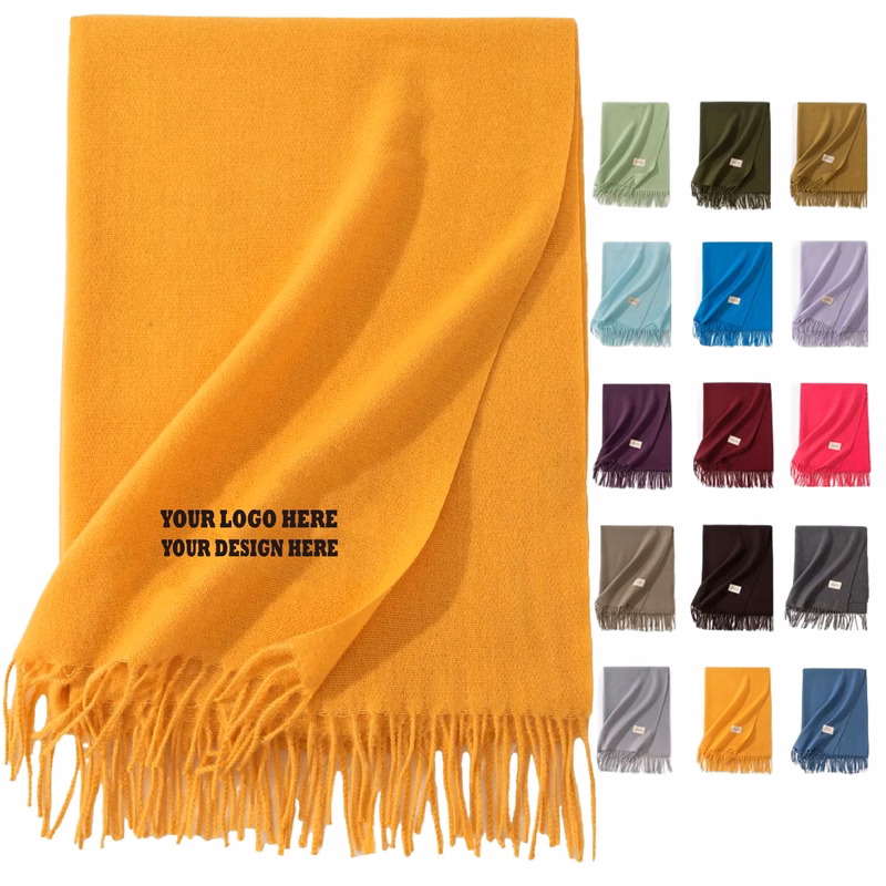 Solid Winter Scarf Women Knit Autum Chunky Fall