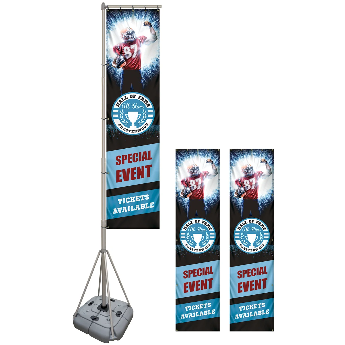 13' Giant Flagpole Kit Double Sided 1