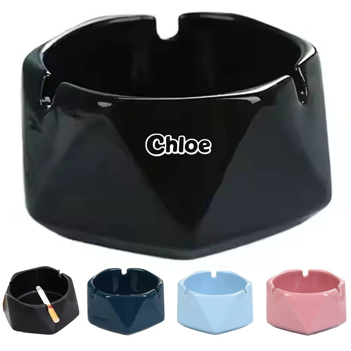 Round Minimalist Ceramic Ashtray 1
