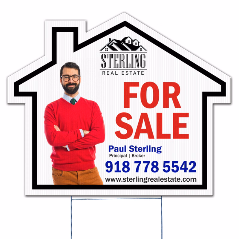 House Shape Yard Sign, Full Color