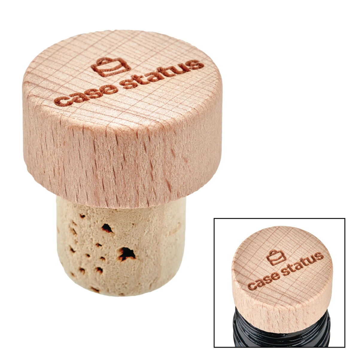 Natural Beechwood Wine Stopper Cork 1