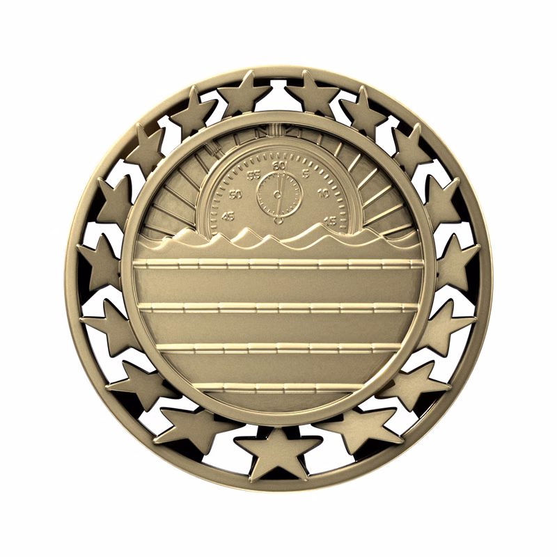Swimming Star Medallion (2-1/2")