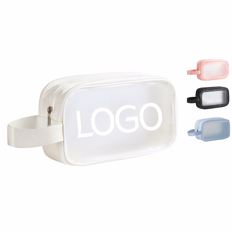 PVC Clear Waterproof Toiletry Bag for Travel and Makeup