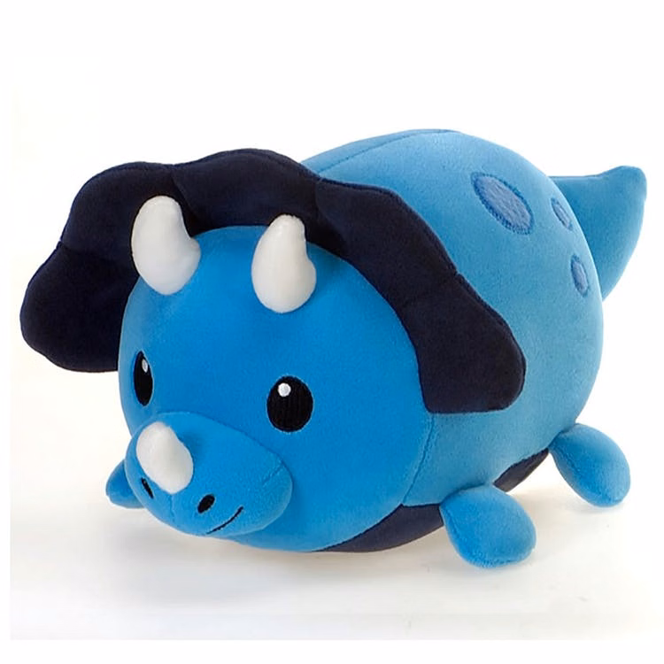 Triceratops Plush Toys - Blue 8"
