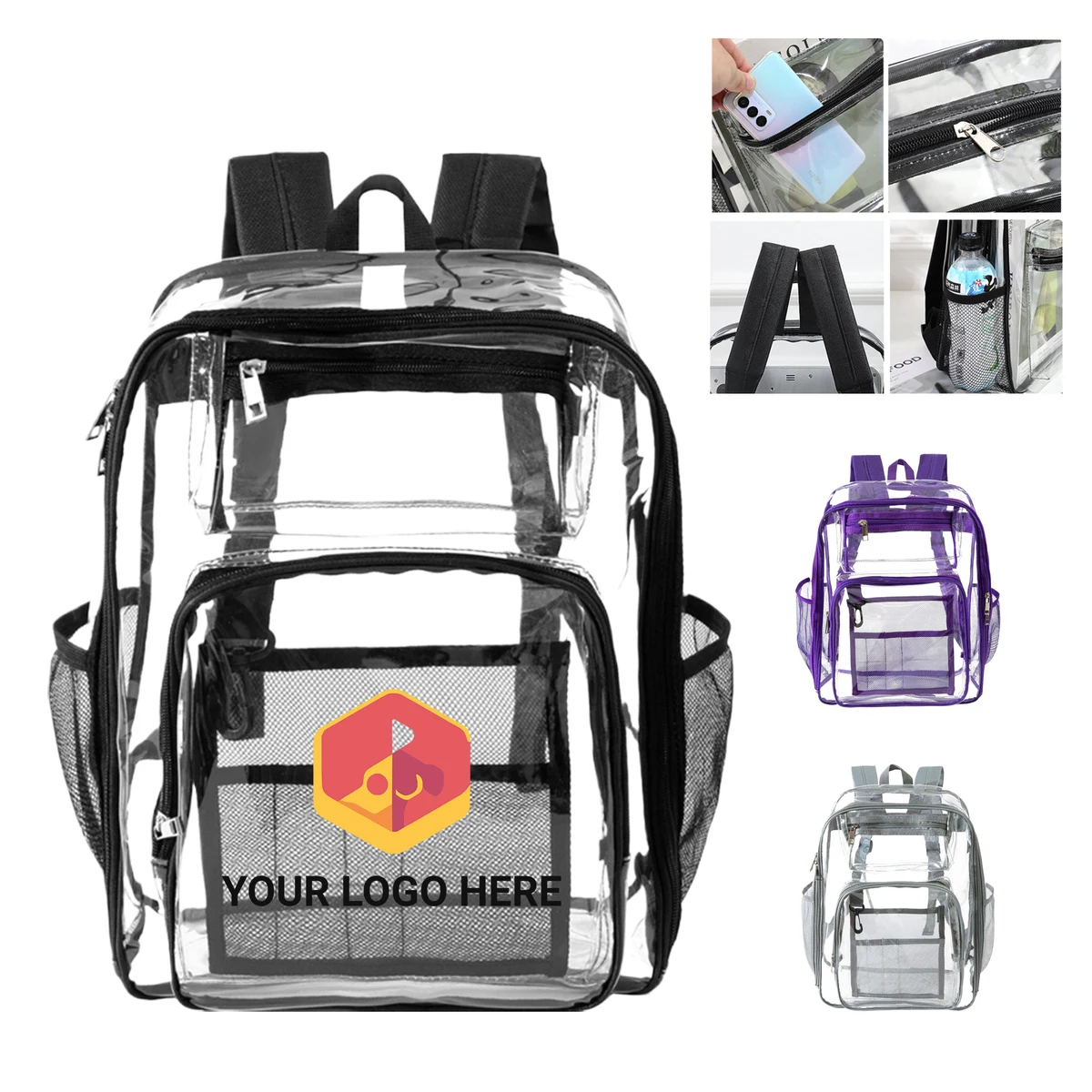 Transparent PVC School & Travel Bag 1