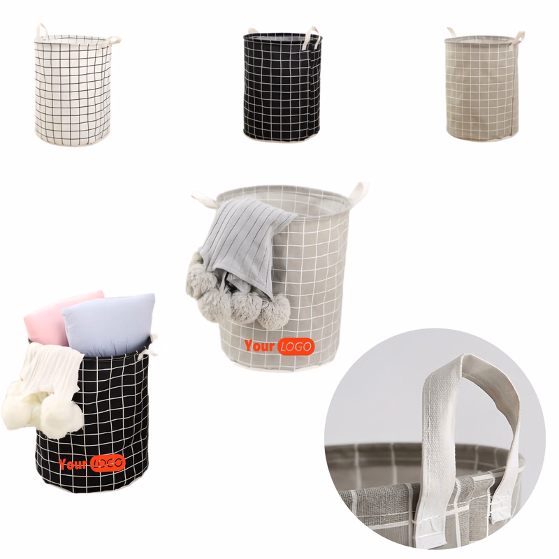 Foldable Waterproof Canvas Clothing Storage Basket