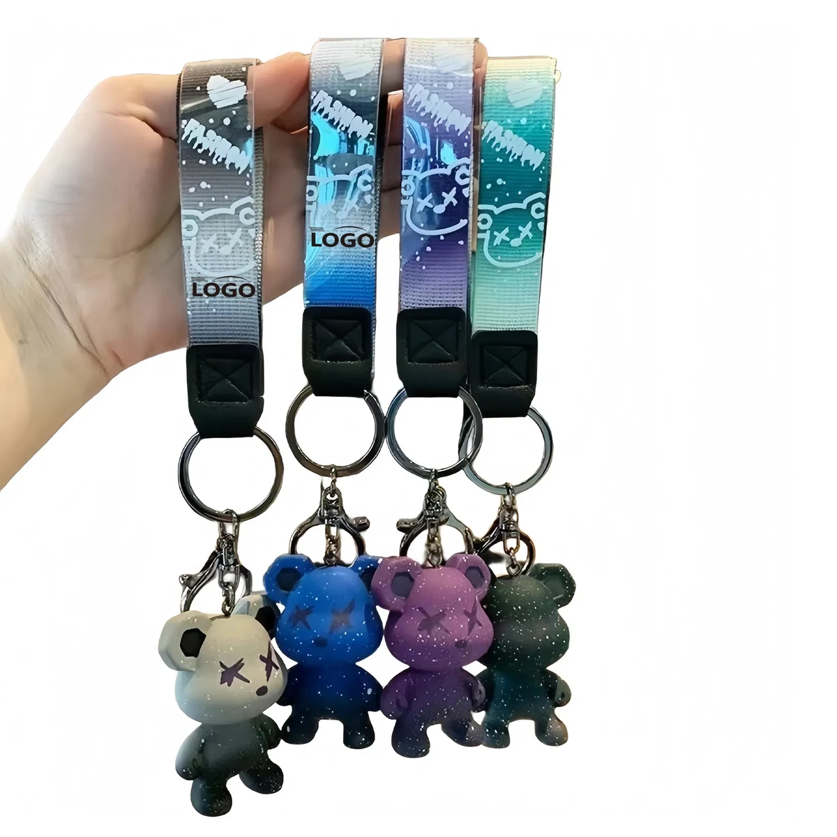 Starry Sky Bear Keychain 1