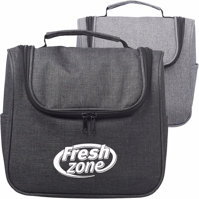 Large Heather Toiletry Bags w/ Side Pockets