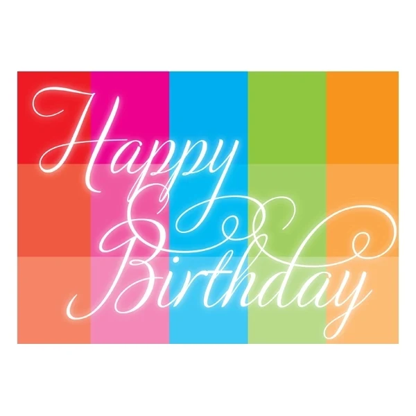 Rainbow Block Birthday Greeting Cards 1