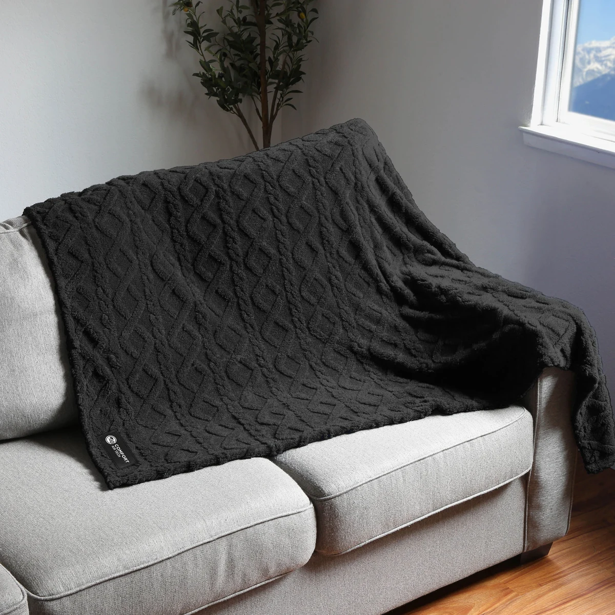 RPET Sherpa Fleece Textured Blanket 1