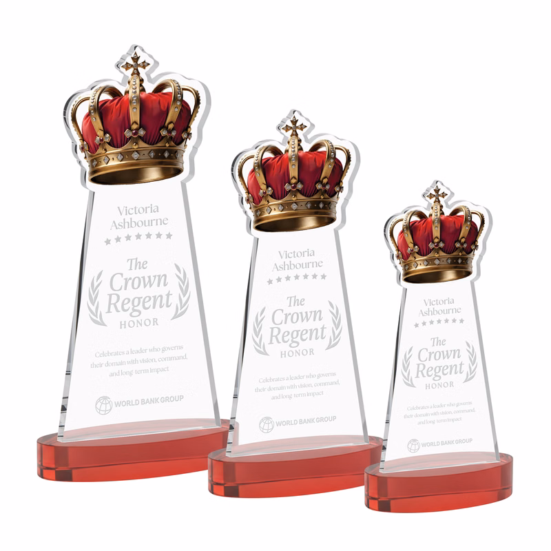 Crown Award on Alberton Base - Red