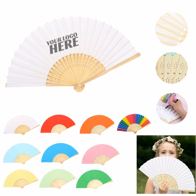 Multicolor Bamboo Folding Fan
