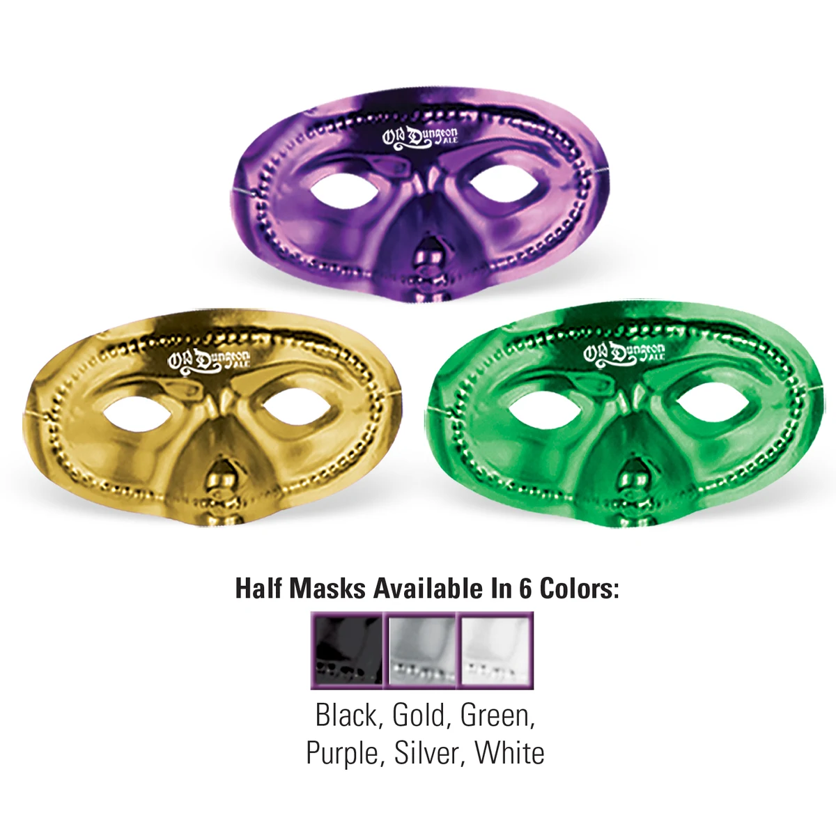 Metallic Half Mask w/ Custom Direct Pad Printed Imprint 1