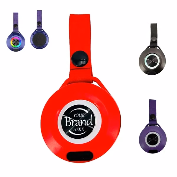 Custom Plastic Bluetooth Speaker With Lanyard — Waterproof Mini Audio Promo