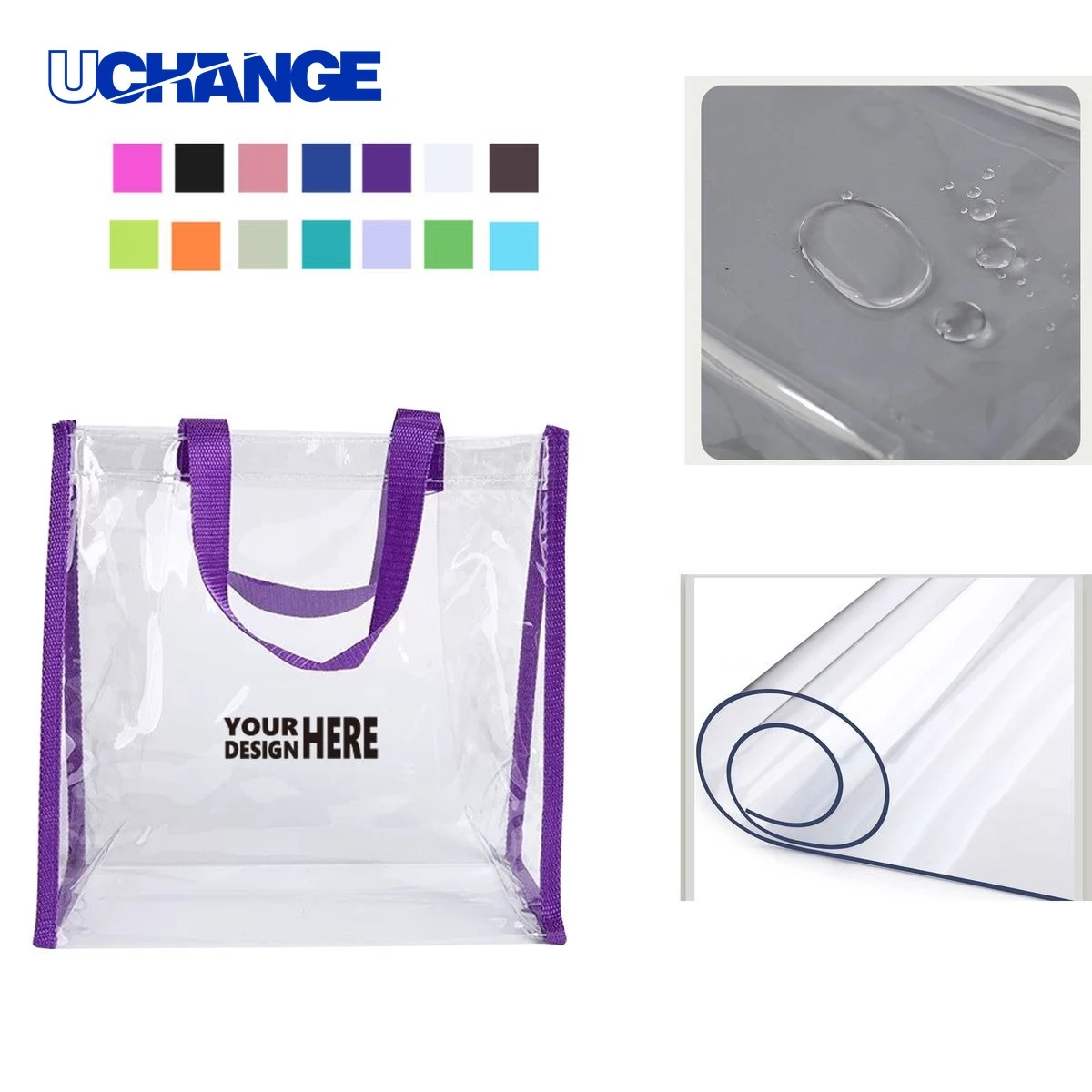 Security Clear Tote Bag with Custom Logo 1