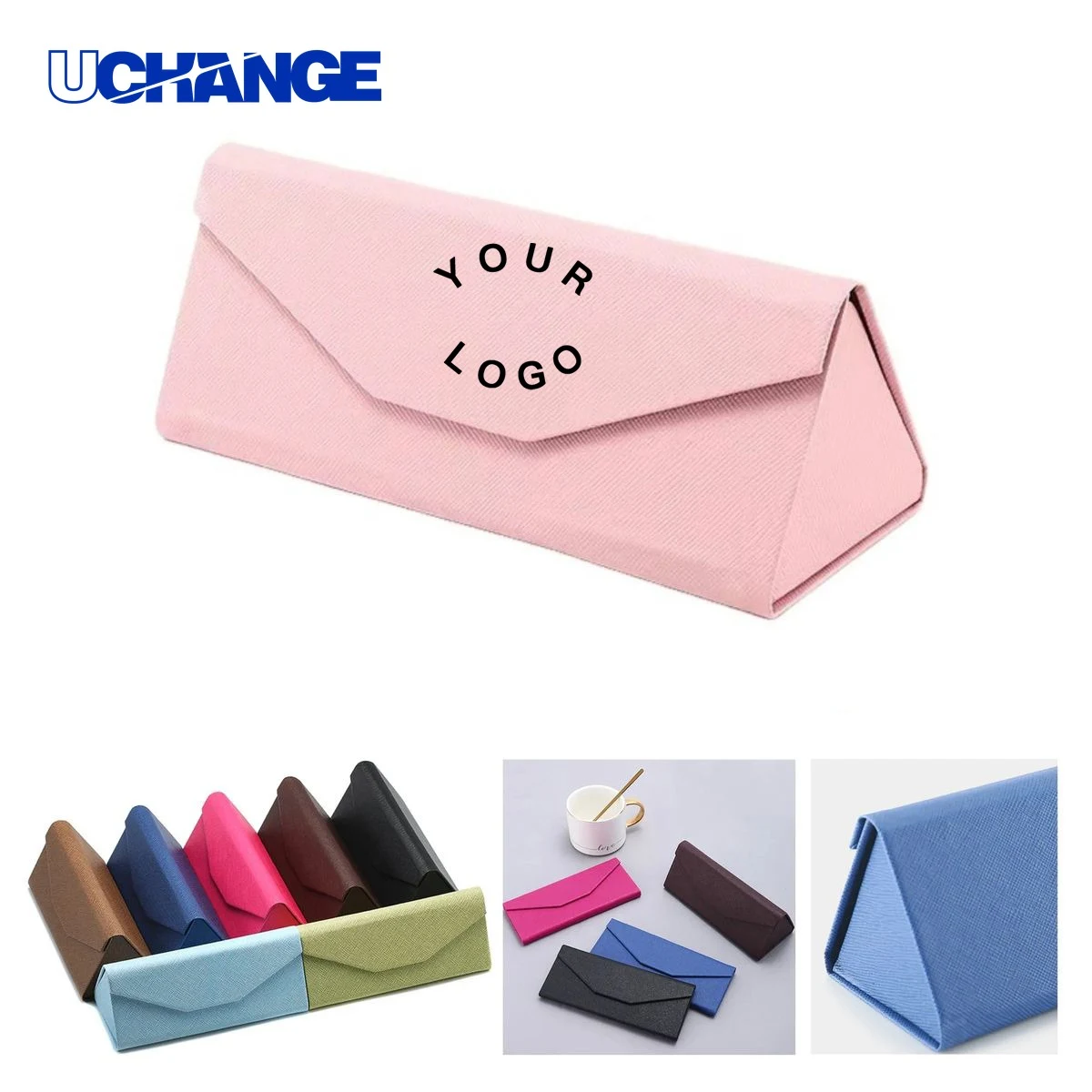 Metal Leather Hard Shell Eyeglass Case 1