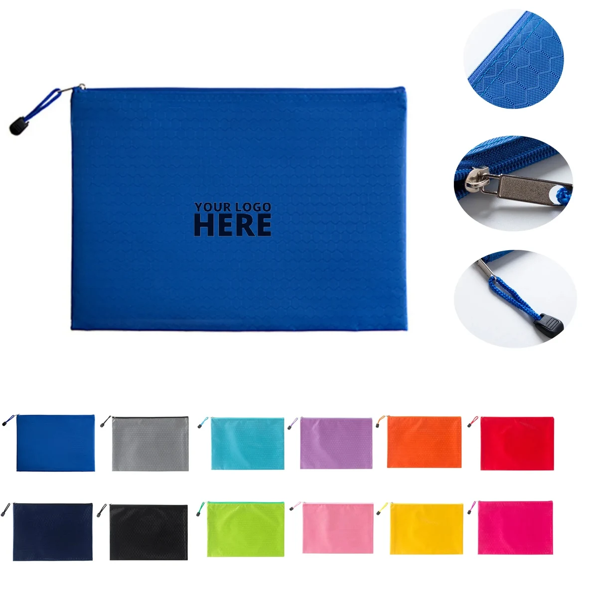 Football Pattern A4 Zipper File Bag 1