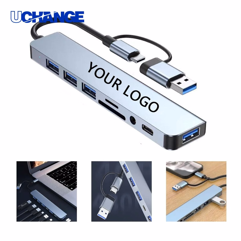 Compact 8-Port USB Hub