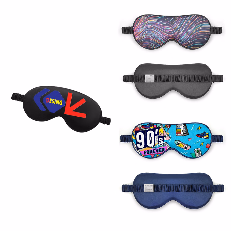 Fashion Full Color Emulationsilk Thin Eye Mask