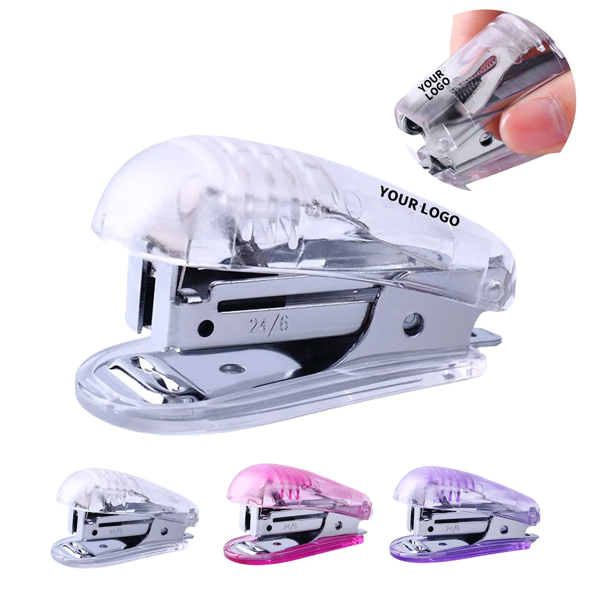 Transparent Mini Stapler 2.6" x 1.38" x 1.06" 1