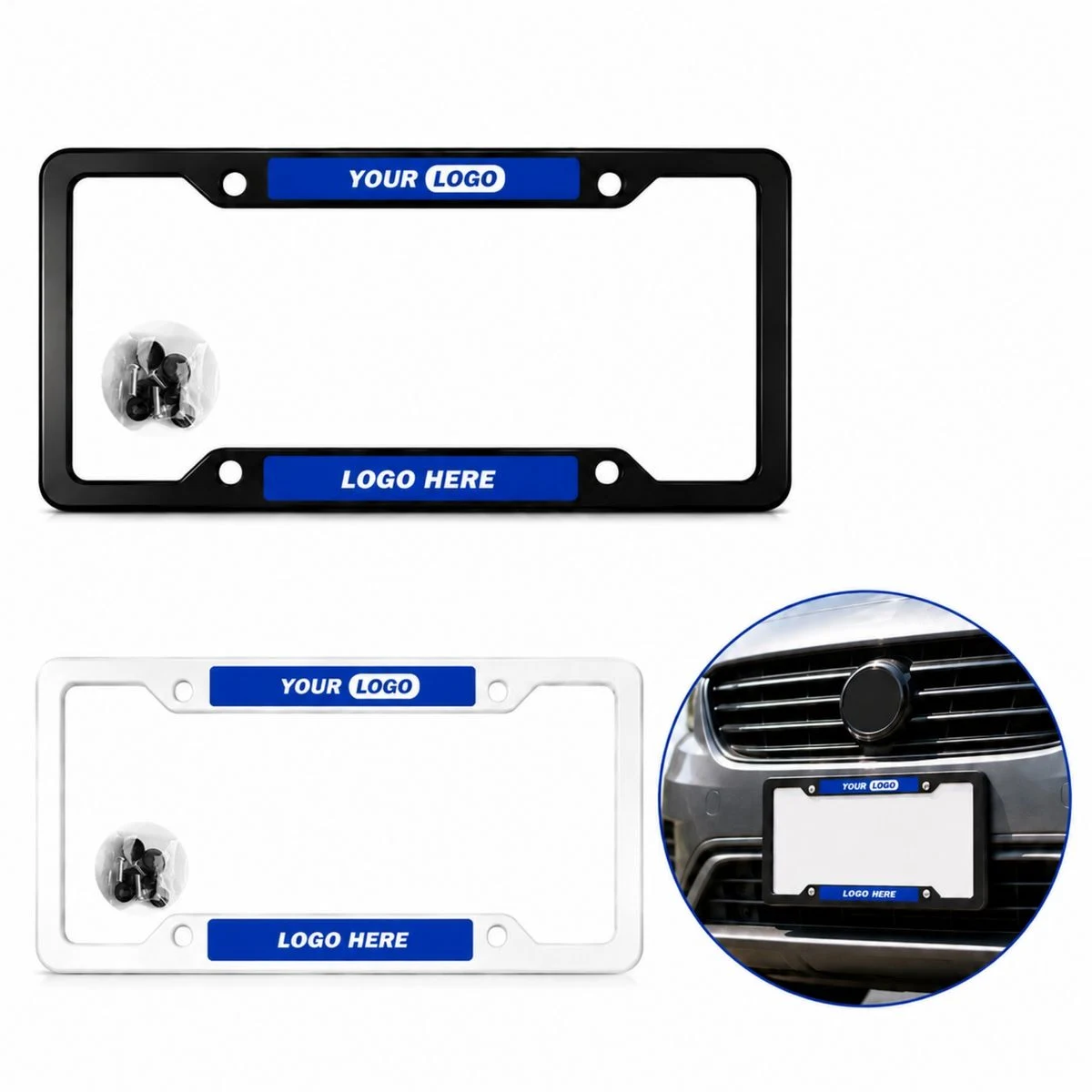 Aluminum American-Style License Plate Frame 1
