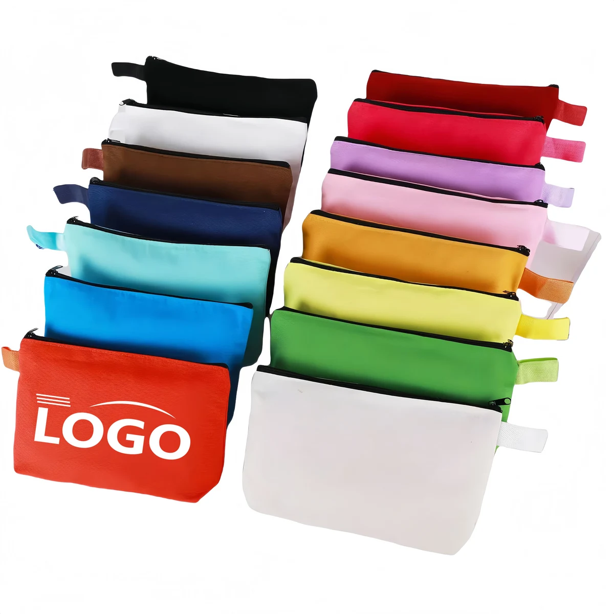 Multi-Purpose Cotton Canvas Zipper Bag, custom tote bag with logo imprint 1